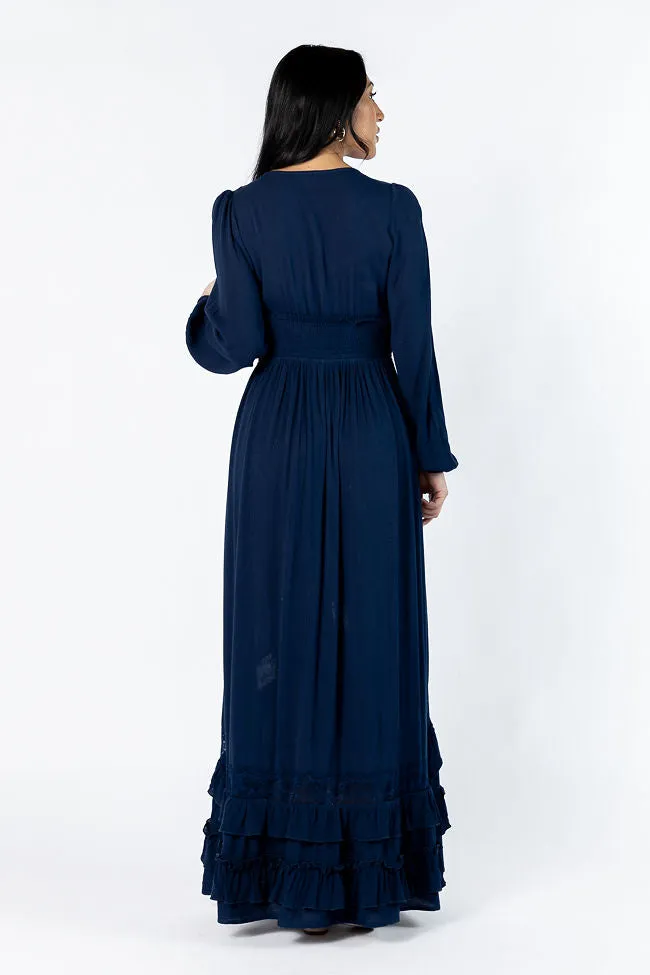 Lucky To Have You Navy Maxi Dress SALE,Daily Outfit