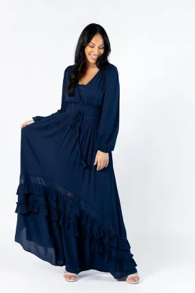 Lucky To Have You Navy Maxi Dress SALE,Daily Outfit