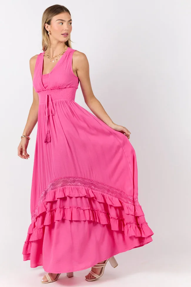 Lucky To Have You Pink Sleeveless Maxi Dress SALE,Daily Outfit