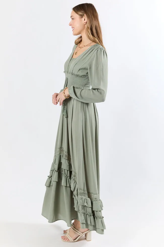 Lucky To Have You Sage Maxi Dress SALE,Daily Outfit
