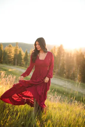 Lucky to Have You Wine Maxi Dress SALE,Daily Outfit