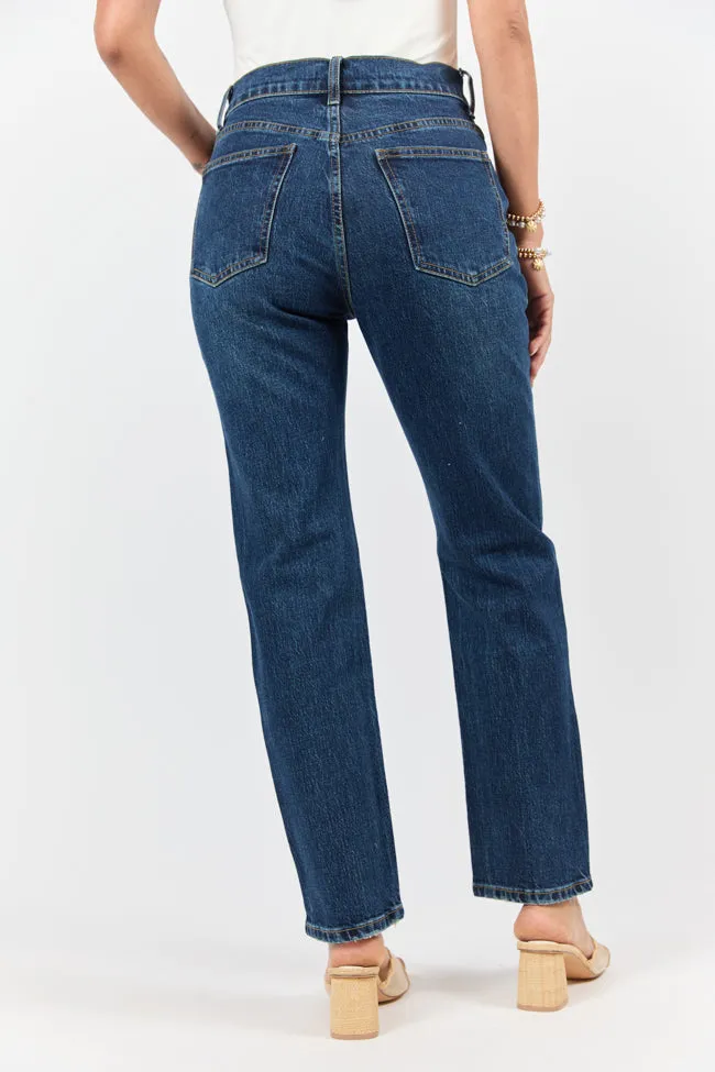 Millie Dark Wash Straight Leg Jeans,Women Pants