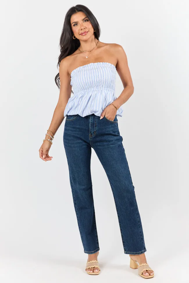 Millie Dark Wash Straight Leg Jeans,Women Pants