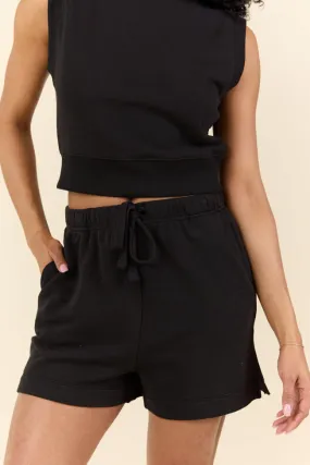 Minor Setback Black Lounge Shorts,Women Shorts