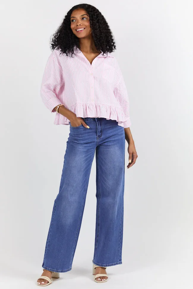 Monica Medium Wash Relaxed Jeans,Women Pants