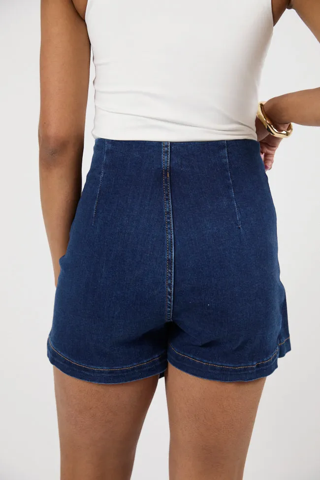 My Favorite Dark Wash Denim Skort,Women Skirts Comfort