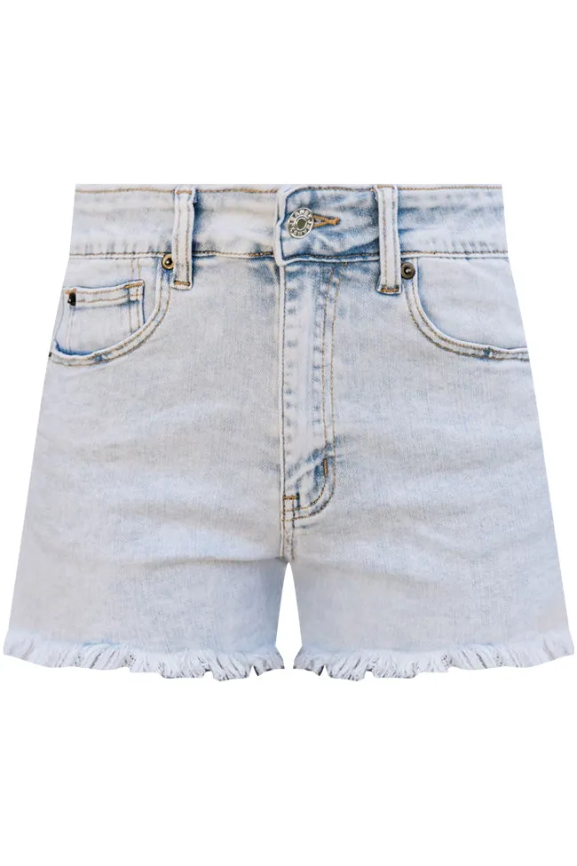 My Favorite Light Wash Denim Shorts,Women Shorts