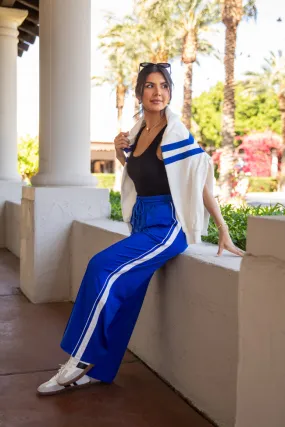 My Own Victories Blue Track Pants,Women Pants