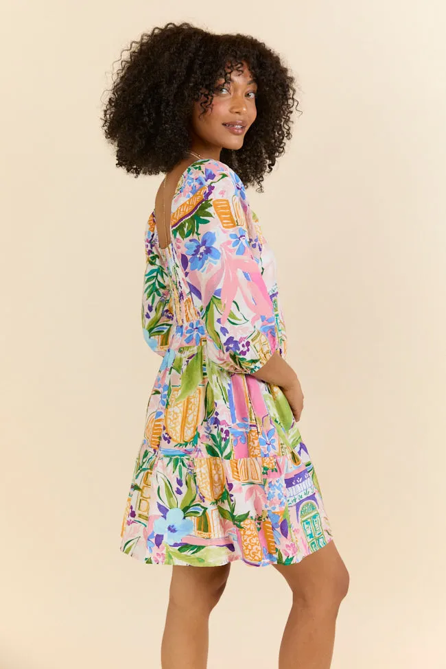 New Opportunities Printed Short Sleeve Dress,Daily Outfit