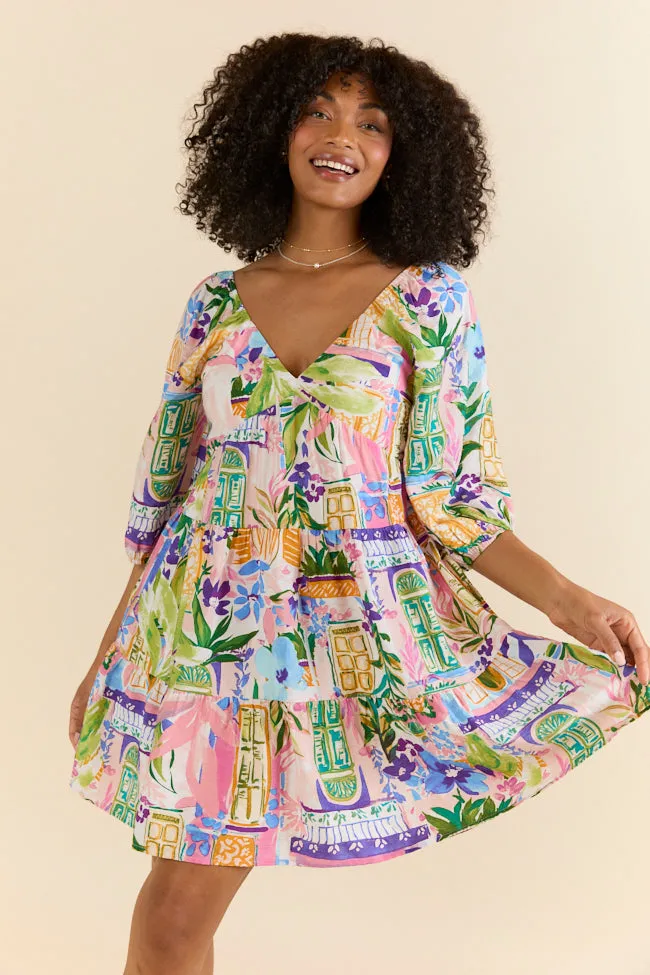 New Opportunities Printed Short Sleeve Dress,Daily Outfit