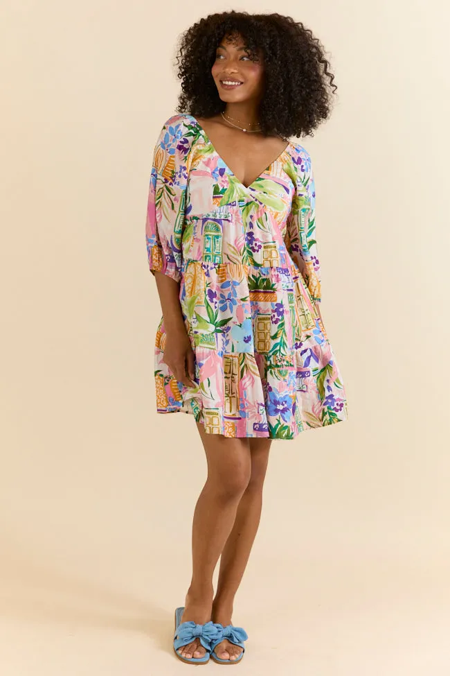 New Opportunities Printed Short Sleeve Dress,Daily Outfit