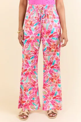 Paddle Out Pink Floral Printed Pull On Pants SALE,Women Pants