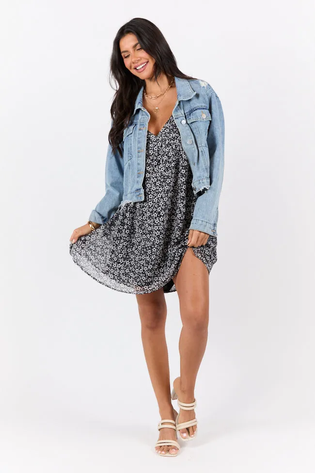 Perfect Mystery Black and White Printed Mini Dress,Daily Outfit