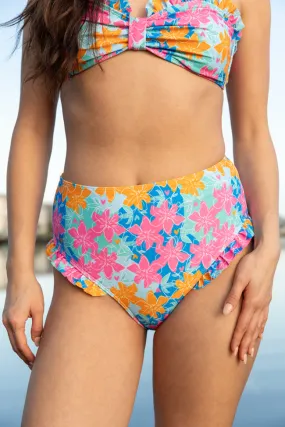 Poolside Peace Multi Floral Bikini Bottom SALE,Swimwear