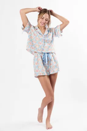 Rest Up In The Cutest Catch Satin Pajama Shorts,Women Pants