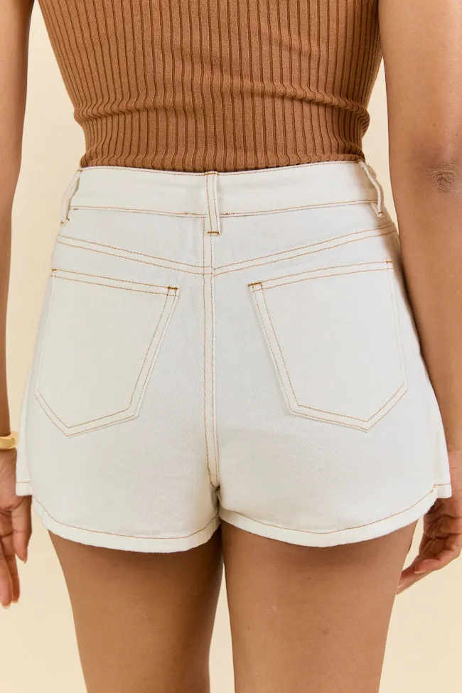 Reverb Radiance White Denim Skort,Women Skirts Comfort