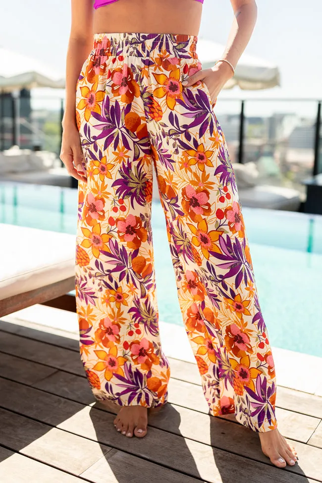 Sea Spray Purple Printed Coverup Pants SALE,Women Pants