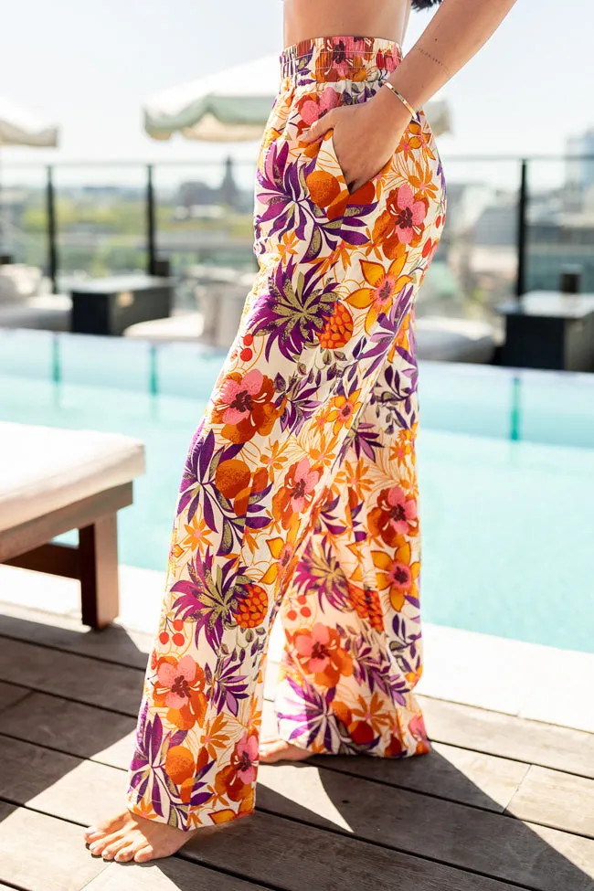 Sea Spray Purple Printed Coverup Pants SALE,Women Pants