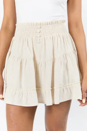Seaside Soiree Linen Blend Skort,Women Skirts Comfort