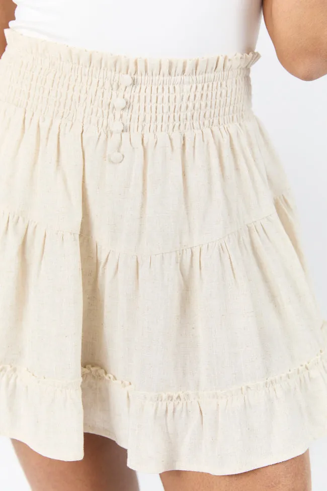 Seaside Soiree Linen Blend Skort,Women Skirts Comfort