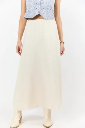Simple As That Linen Blend Maxi Skirt,Women Skirts Comfort
