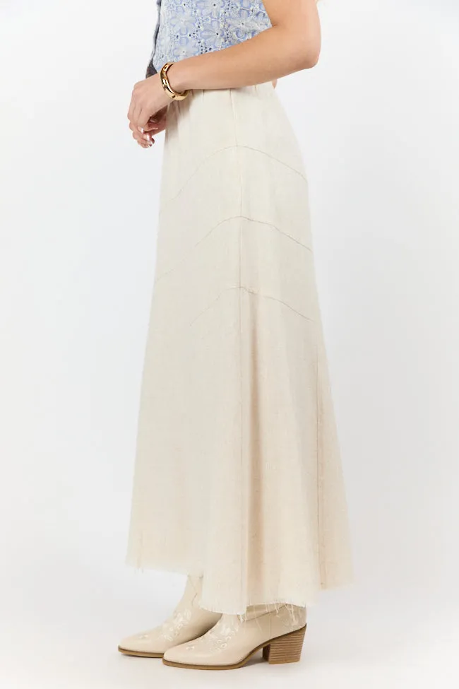 Simple As That Linen Blend Maxi Skirt,Women Skirts Comfort
