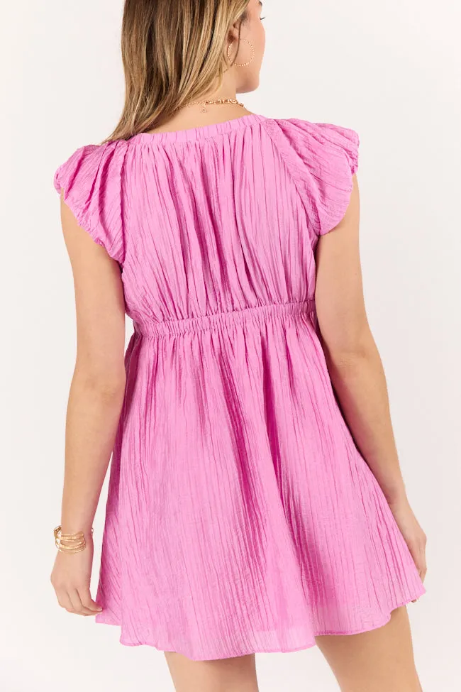 Southernmost Charm Pink Mini Dress,Daily Outfit