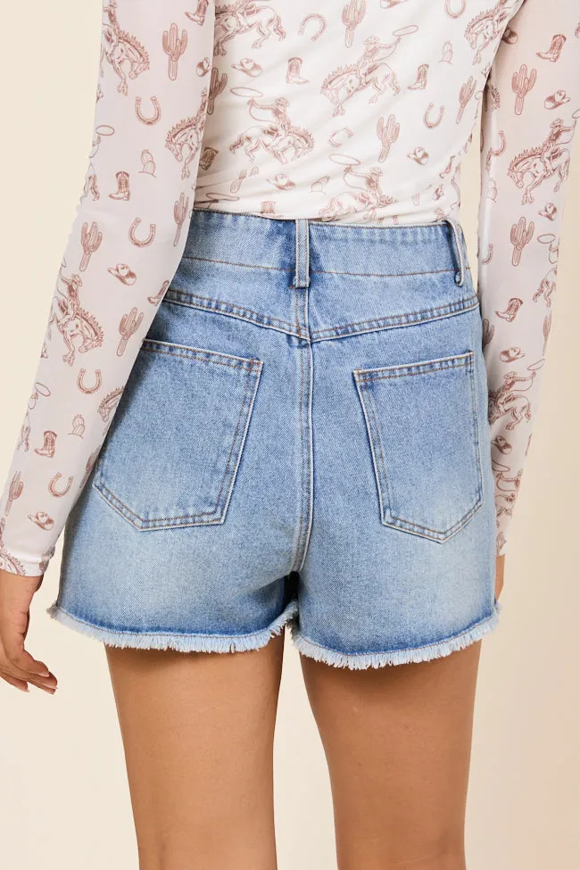 Stacy Light Wash Tie Denim Skort,Women Skirts Comfort