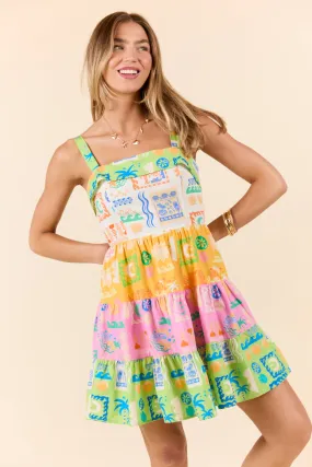 Summer Fun Color Block Icon Mini Dress SALE,Daily Outfit