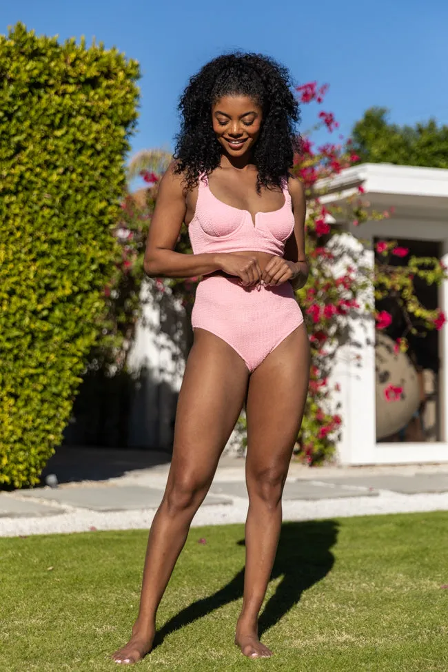 Summer Oasis Light Pink Underwire Split V Bikini Top SALE,Swimwear