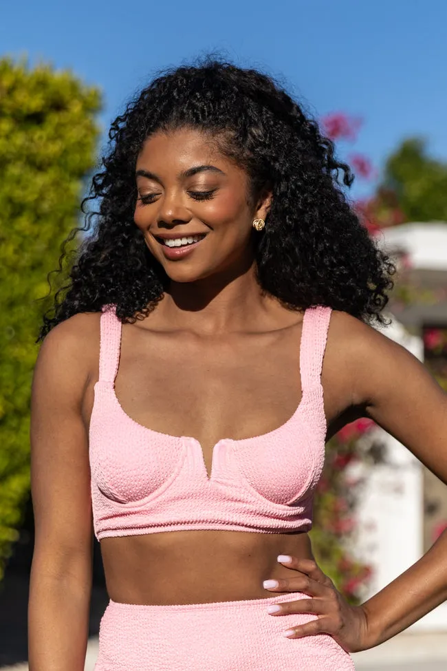 Summer Oasis Light Pink Underwire Split V Bikini Top SALE,Swimwear
