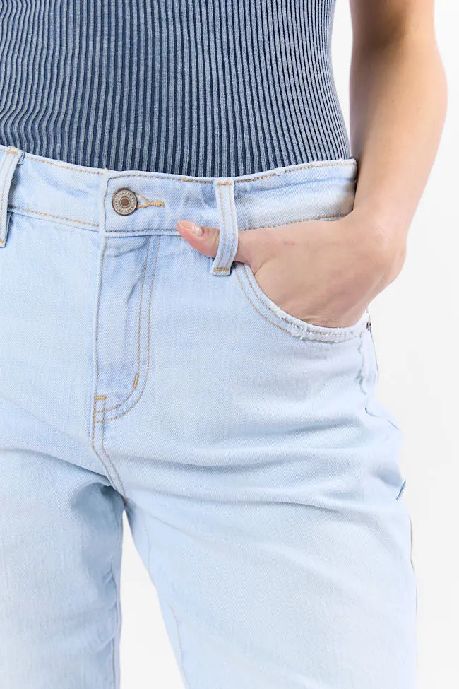 Taylor Light Wash Mid Rise Baggy Jeans,Women Pants