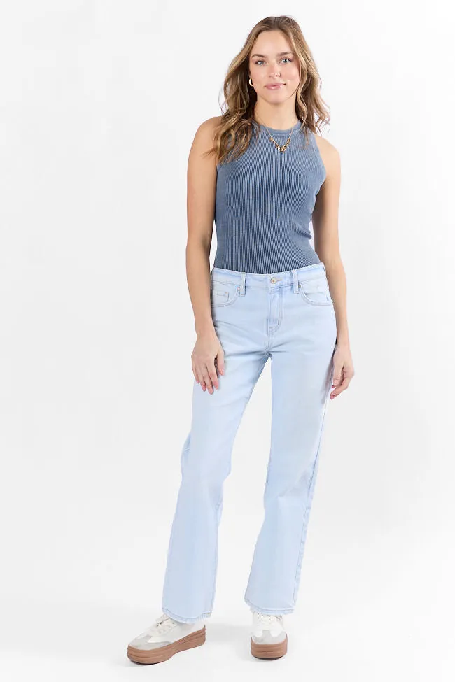 Taylor Light Wash Mid Rise Baggy Jeans,Women Pants