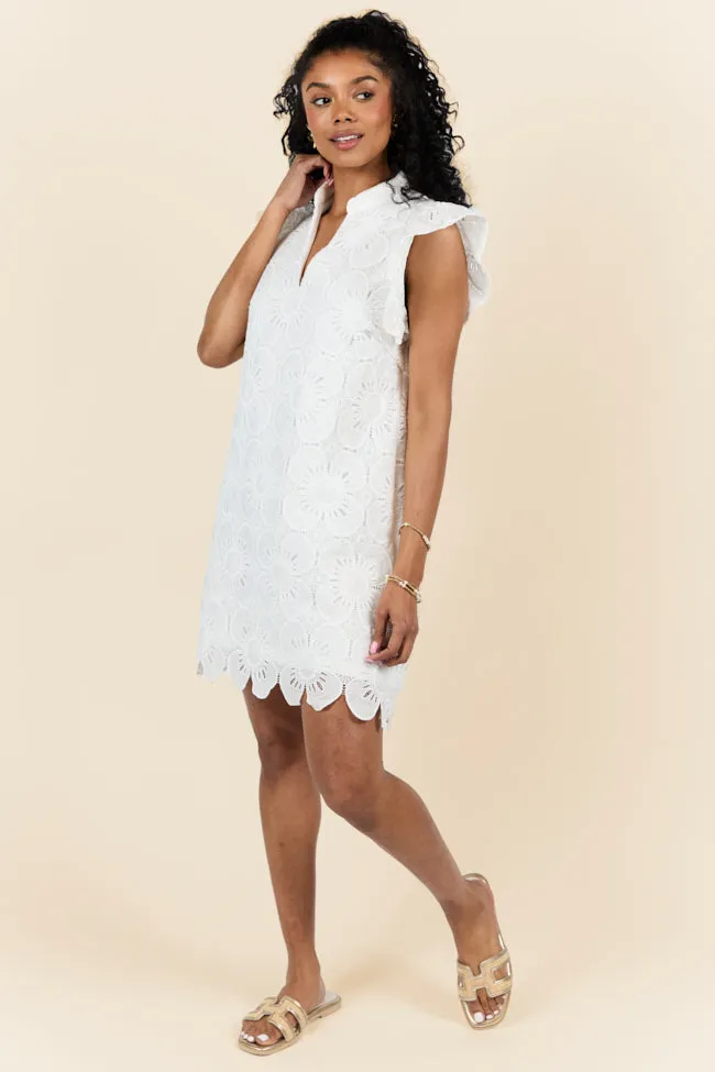 Thoughts Of You White Shift Dress SALE,Daily Outfit