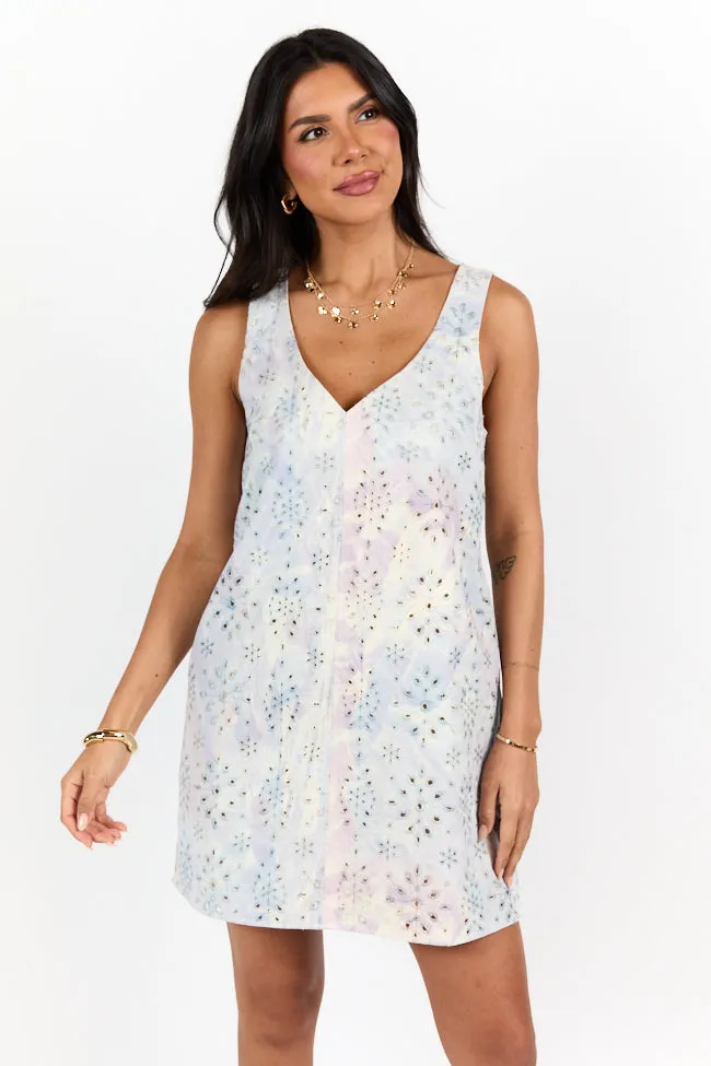 Turn Back Time Tie Dye Eyelet Dress SALE,Daily Outfit