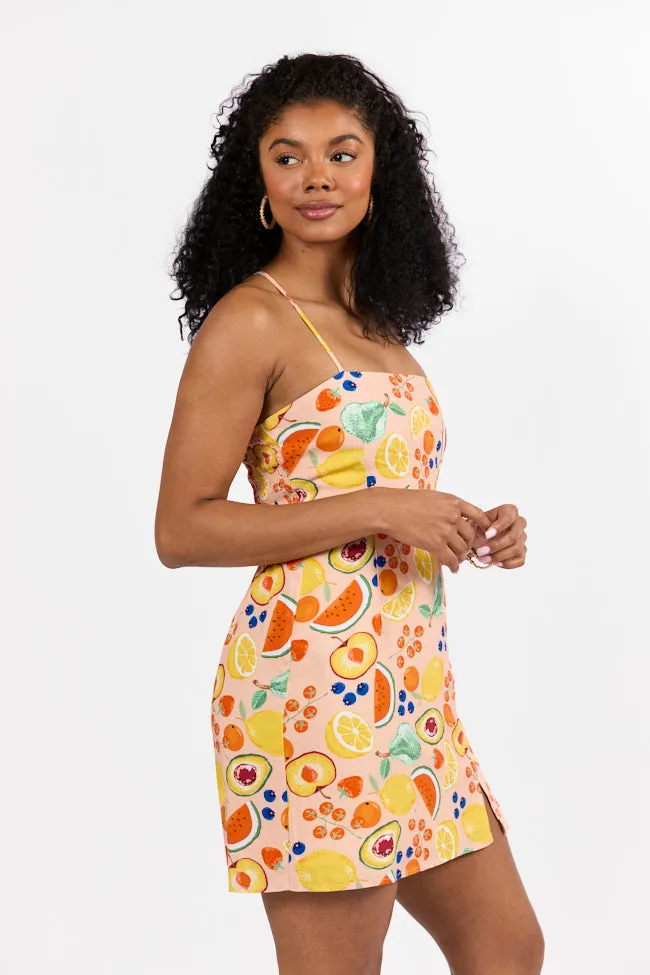 Undeniable Growth Multi Icon Print Mini Dress,Daily Outfit