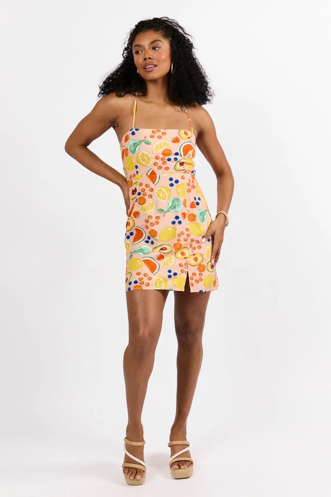 Undeniable Growth Multi Icon Print Mini Dress,Daily Outfit