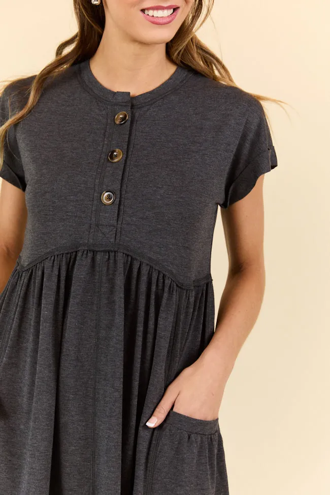 What's The Occasion Black Button Knit Dress SALE,Daily Outfit