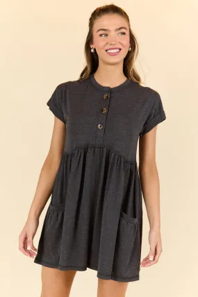 What's The Occasion Black Button Knit Dress SALE,Daily Outfit