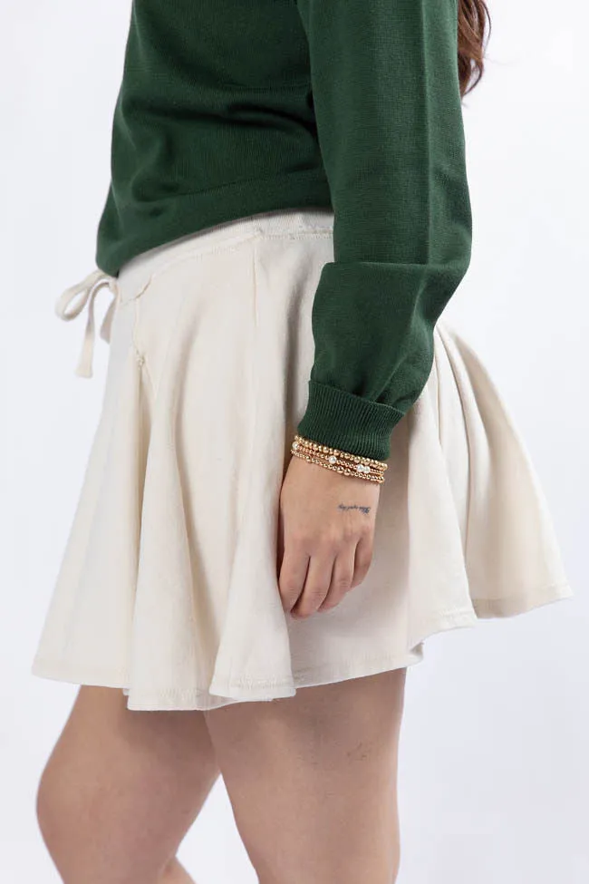 Where To Next Cream Knit Skort,Women Skirts Comfort