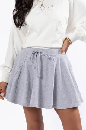 Where To Next Grey Knit Skort,Women Skirts Comfort