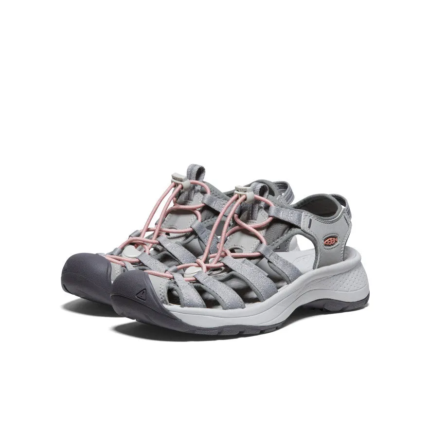 Women's Astoria West Sandal  |  Grey/Coral,Soft Comfortable Sandals