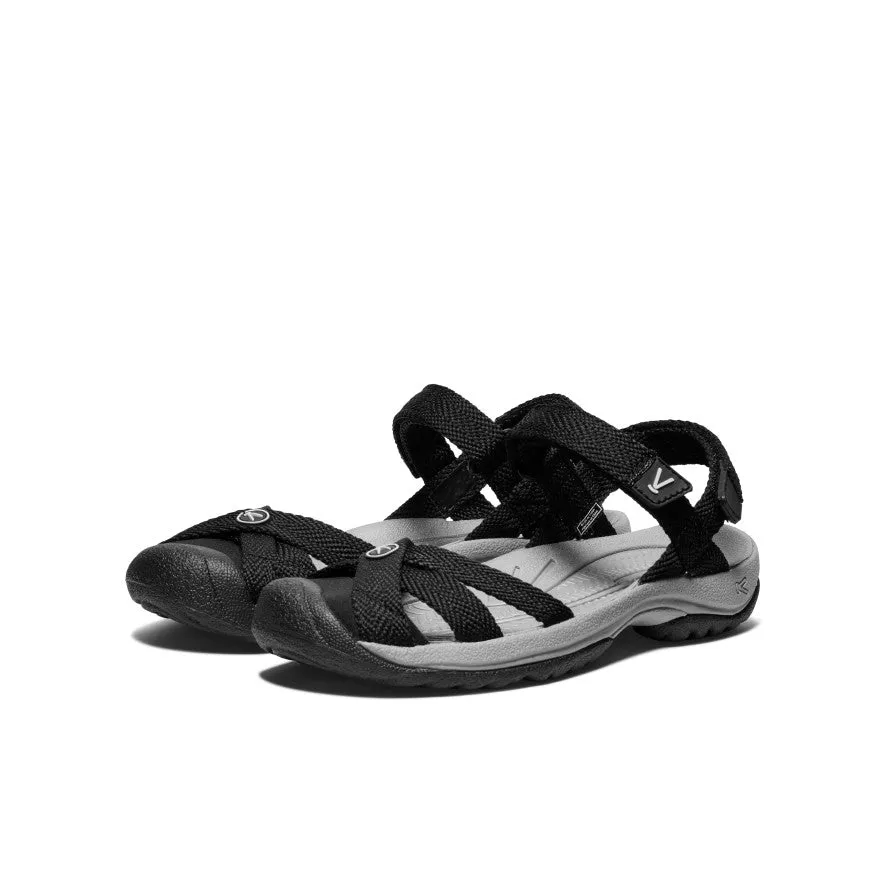 Women's Bali Strap Sandal  |  Black/Alloy,Soft Comfortable Sandals