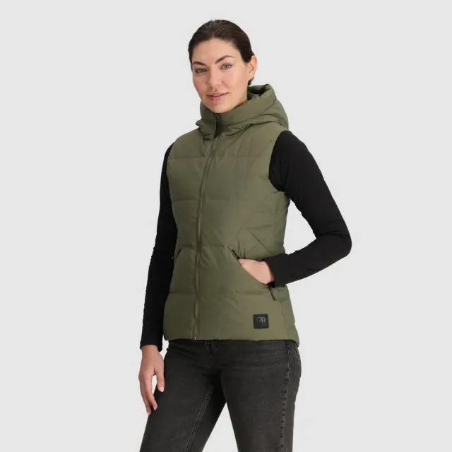 Women's Coze Hooded Down Vest,Women Outwear