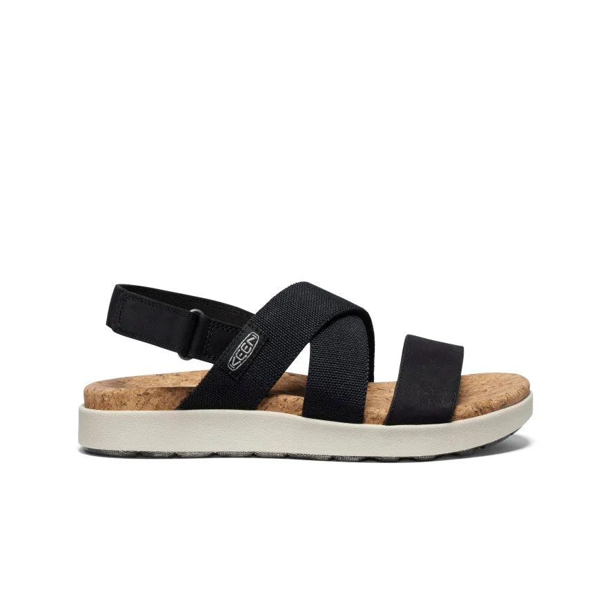 Women's Elle Criss Cross Sandal  |  Black/Birch,Soft Comfortable Sandals
