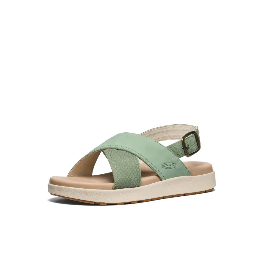 Women's Elle Luxe Cross Strap Sandal  |  Granite Green/Granite Green,Soft Comfortable Sandals