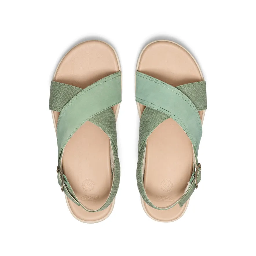 Women's Elle Luxe Cross Strap Sandal  |  Granite Green/Granite Green,Soft Comfortable Sandals
