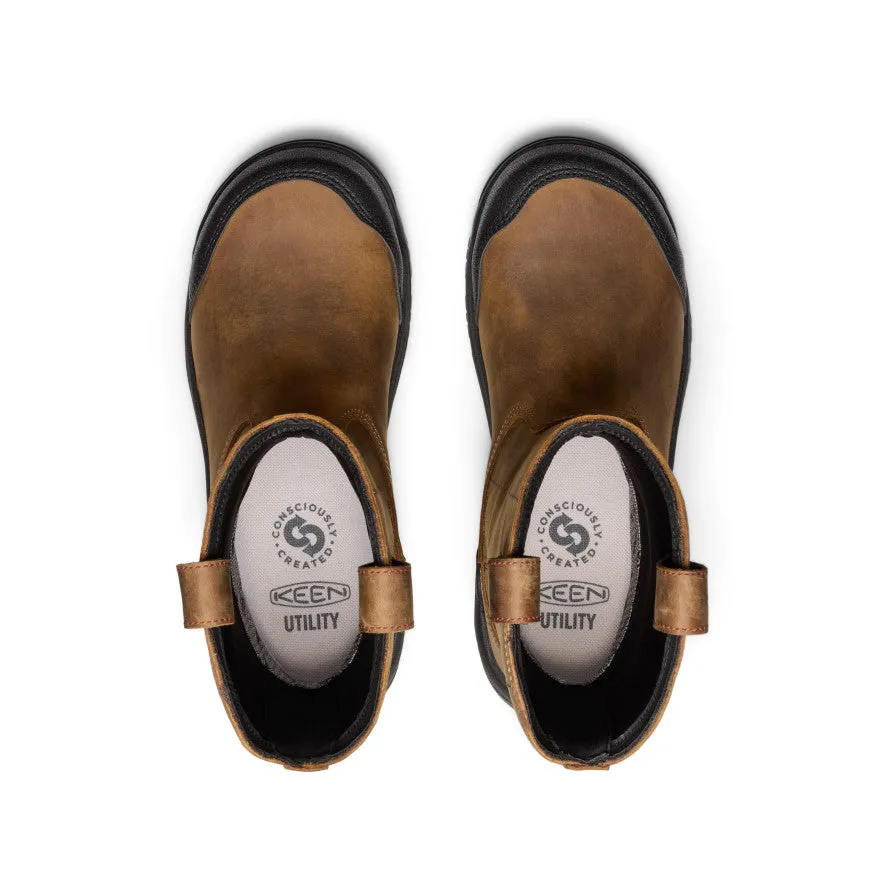 Women's Evanston Pull-On Waterproof Boot (Carbon Toe)  |  Bison/Black,Comfort