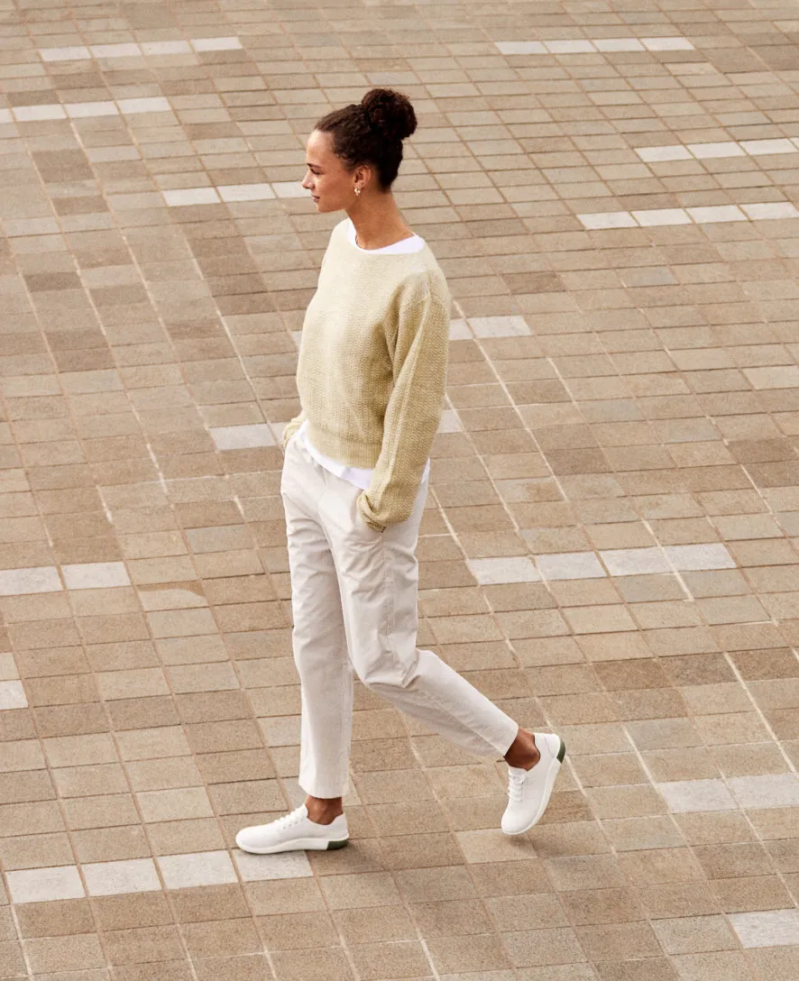 Women's KNX Leather Sneaker  |  Star White/Star White,Comfort
