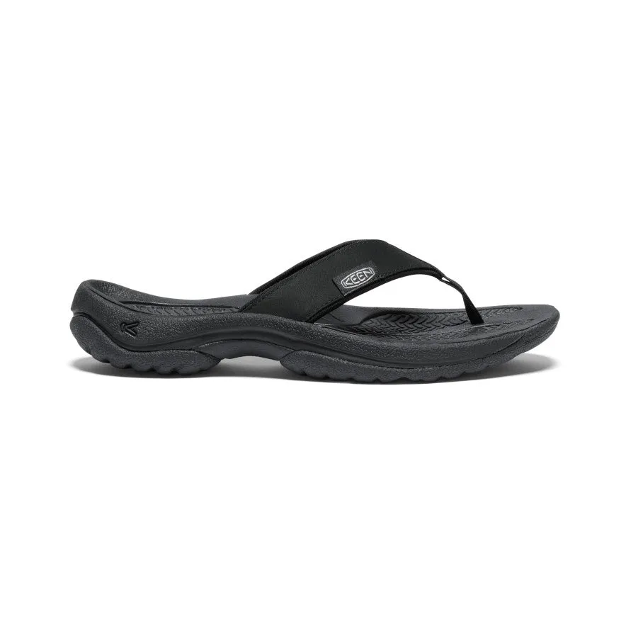 Women's Kona Leather Flip-Flop  |  Black/Vapor,Comfort